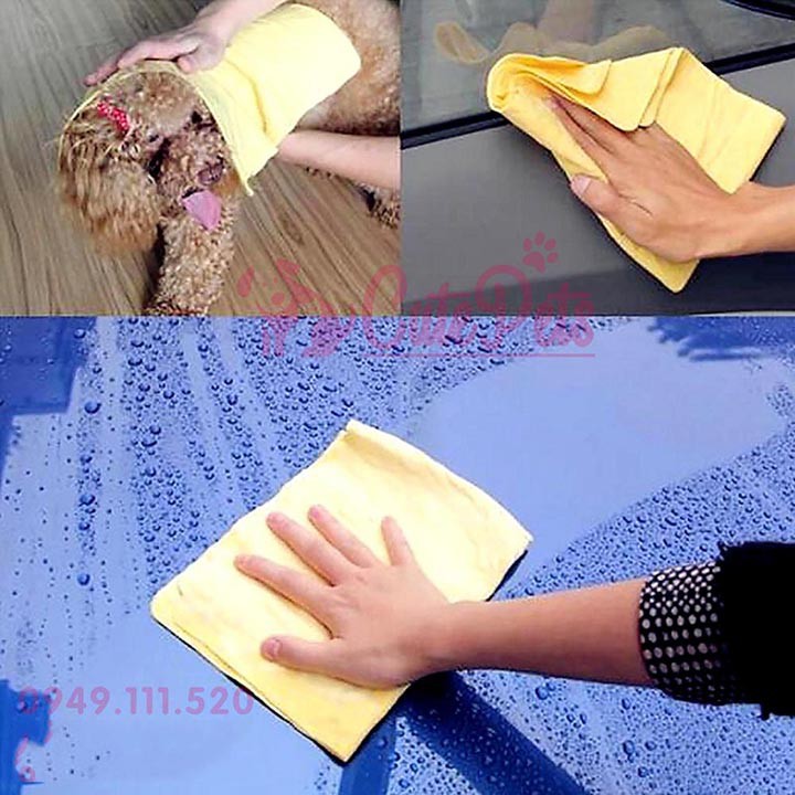 Khăn tắm cho chó mèo Khăn siêu thấm đa năng cho thú cưng - CutePets