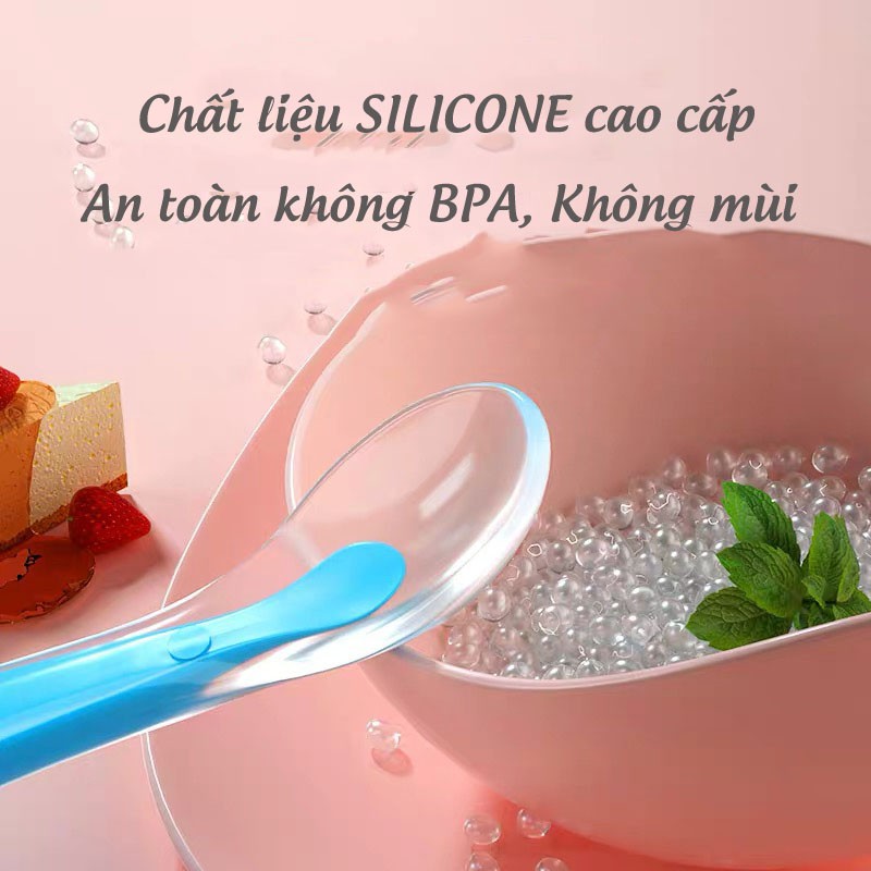  Thìa mềm, thìa silicone ăn dặm Bedol cao cấp, dùng cho bé từ 6 tháng đến 6 tuổi