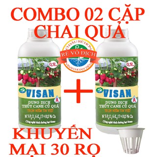 COMBO 02 CẶP CHAI QUẢ - MỖI CẶP PHA 250 LÍT 1000 PPM