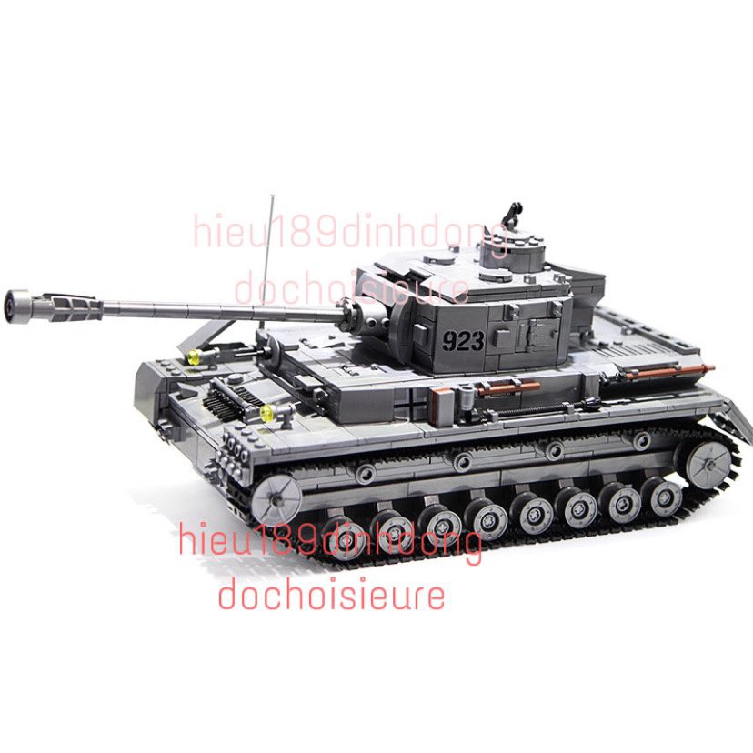 Lắp ráp xếp hình non Lego City Sembo block 82010 : siêu tank Panzer IV phát xít Đức 1193 mảnh