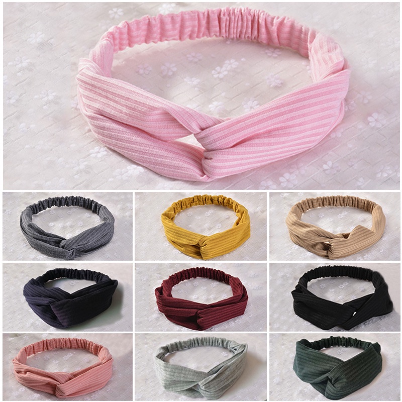 Phụ kiện tóc băng đô turban nữ trơn chất liệu nhung dạ thời trang Hàn Quốc dễ thương Store4girls