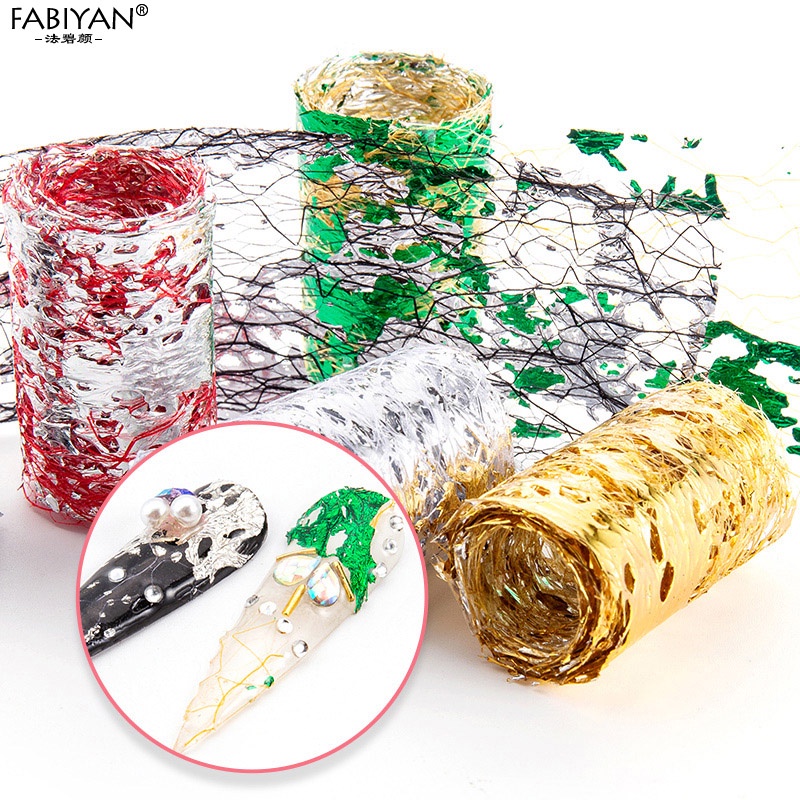 Set 1/5/10 lọ nhãn dán FABIYAN họa tiết 3D trang trí móng tay nghệ thuật DIY