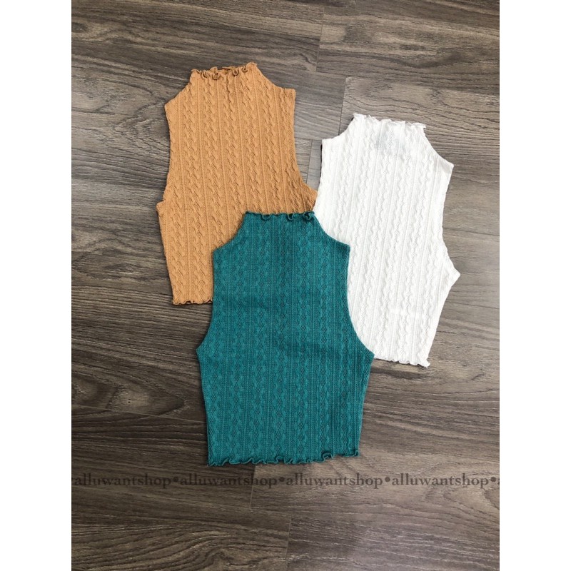 Áo Cropped Mock Neck Tank Top F21 VNXK