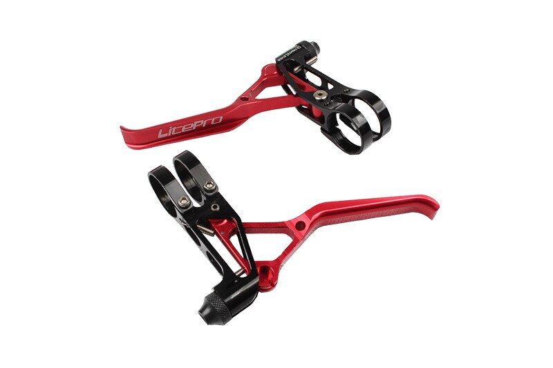 Má Phanh Tạm Thời Chữ V Bọc Da Siêu Nhẹ CNC 64g Cho Brompton 14 16 20 Inches