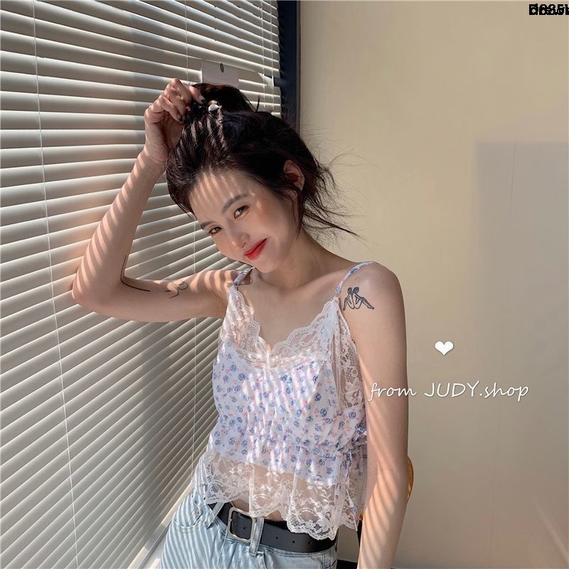 Áo croptop lụa 2 dây phong cách mùa hè cho nữ | BigBuy360 - bigbuy360.vn