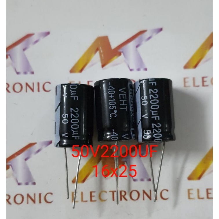 Tụ điện 50V2200UF 2200UF 50V 2200UF50V 16 * 25MM