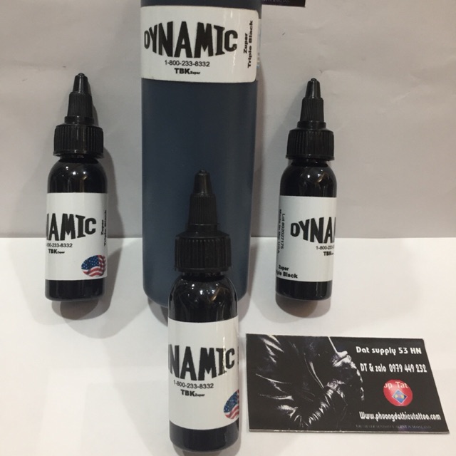 Mực xăm 2018 Dynamic Zuper triple Black 30ml