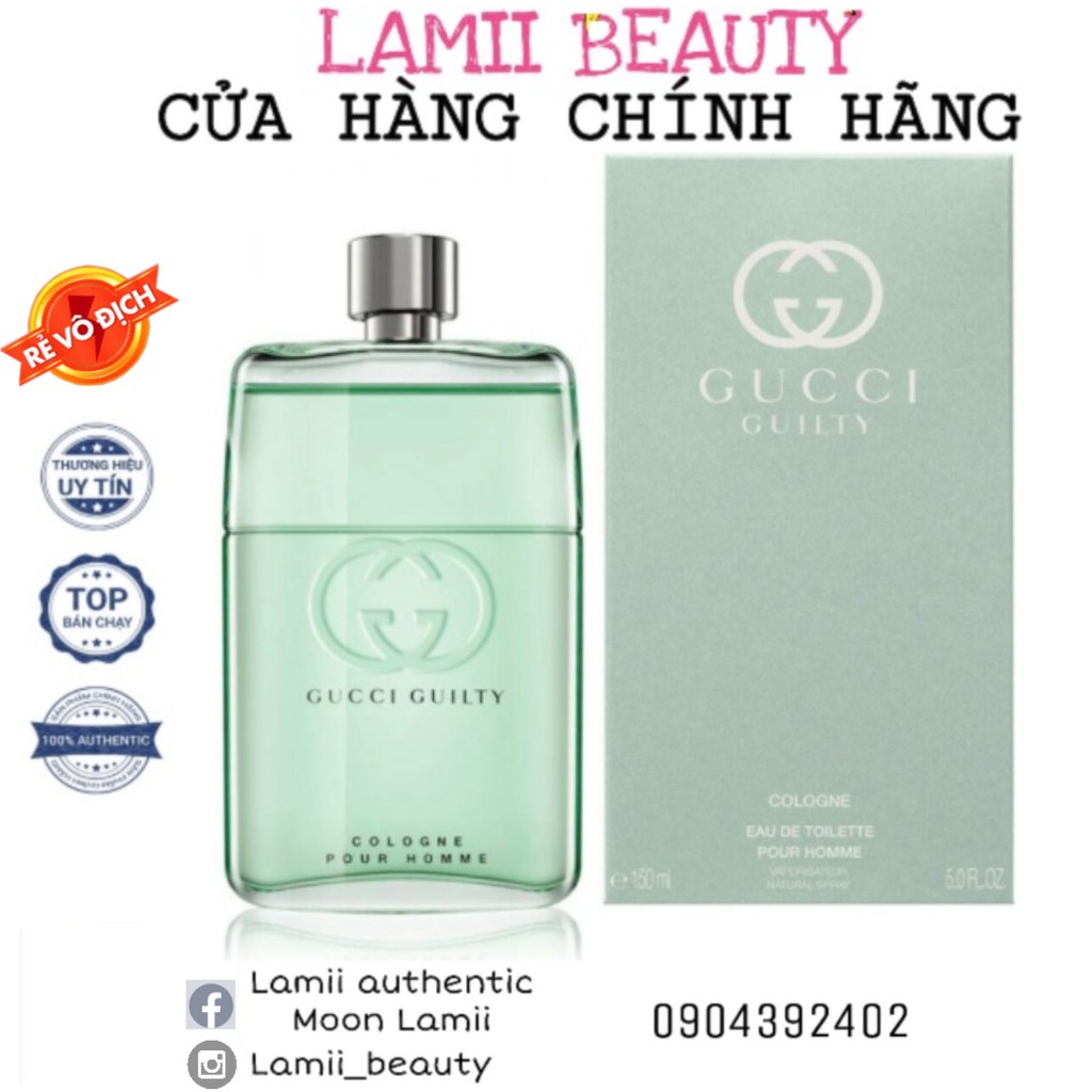 CHÍNH HÃNG - Nước hoa nam GUCCI GUILTY COLOGNE POUR HOMME 90ml