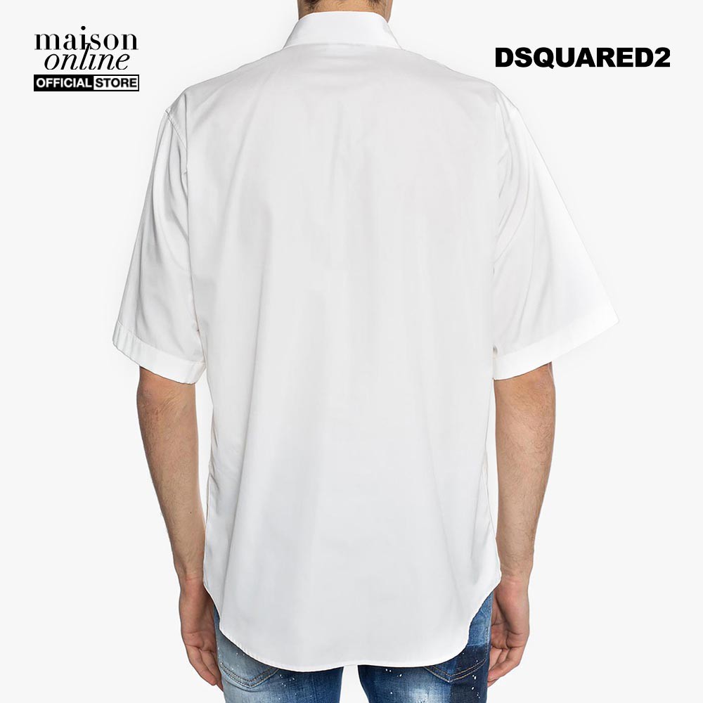 DSQUARED2 - Áo sơ mi nam tay ngắn in logo Top Tronic S71DM0281-100