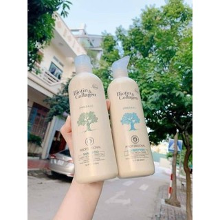 Cặp gội xả BIOTIN COLLAGEN TRẮNG chống rụng tóc của Ý 1000ml về nhiều ạ