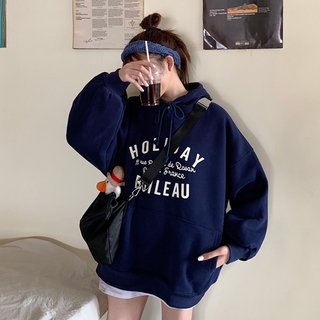 NRVP Áo sweater tay dài cỡ lớn dáng rộng thời trang thu đông 2020 phong cách Hàn Quốc dành cho nữ