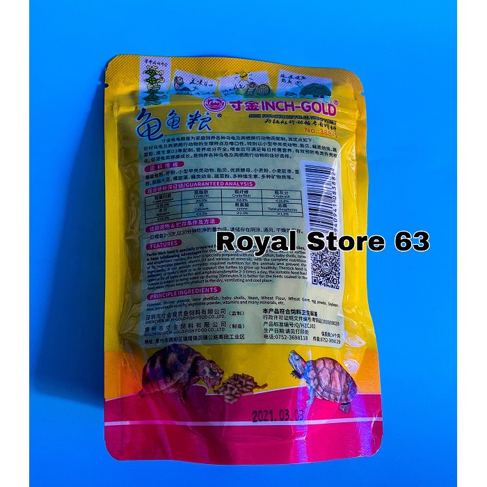 Thức ăn Rùa Inch Gold gói 100g và 200g
