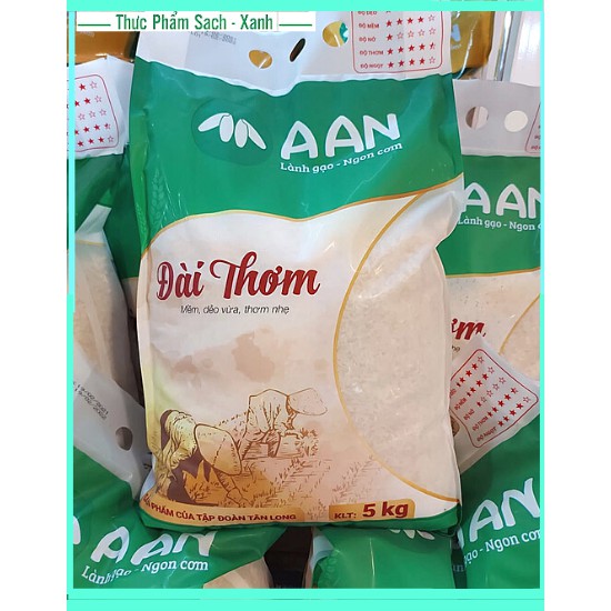 [Date Mới] Gạo Đài Thơm 8 A AN Dẻo, Ngon, Mùi Thơm Nhẹ Túi 5kg