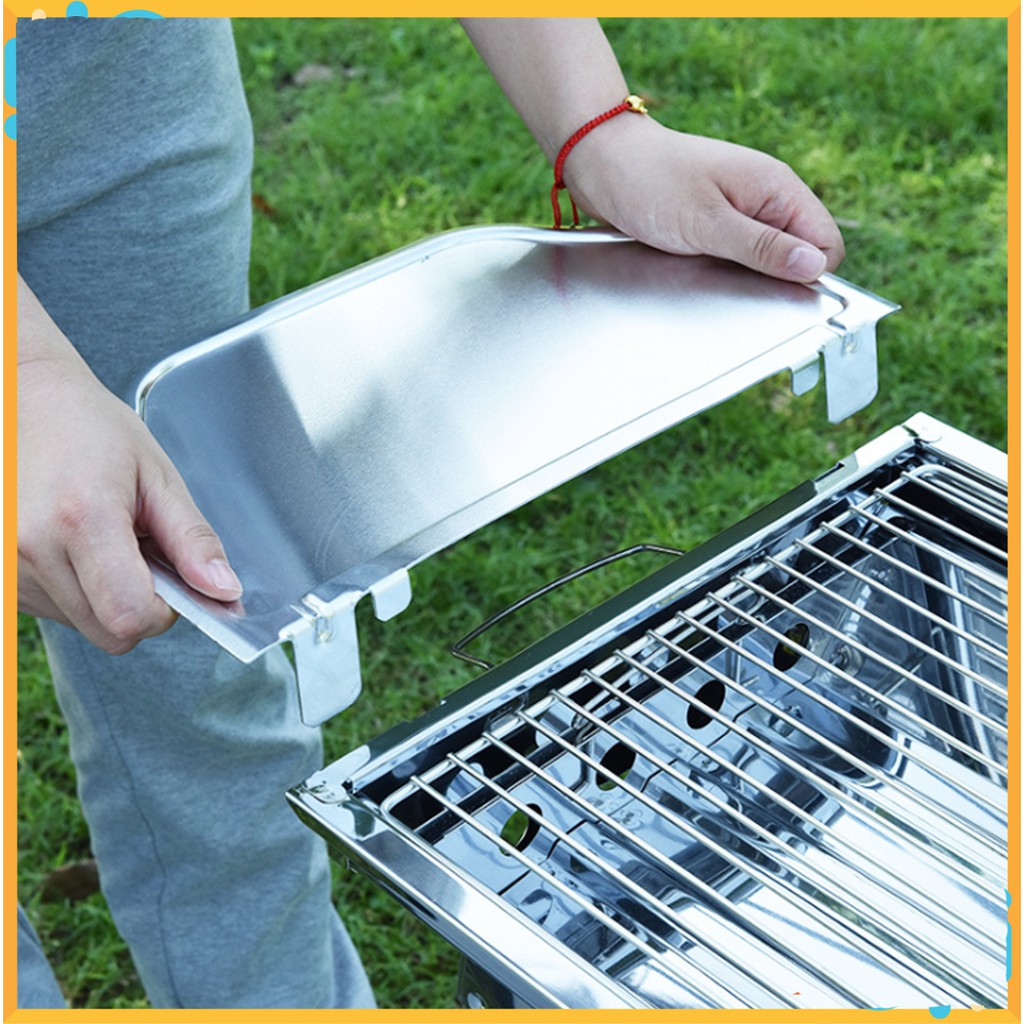 Khay Đựng Gia Vị Inox bếp nướng, khay đựng bếp nướng dã ngoại