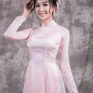 Bộ Áo Dài Gấm Tơ Cao Cấp Kèm Quần