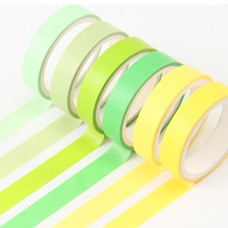 &lt;Ảnh Thật Shop Chụp&gt; Set 6 Cuộn Băng Keo Washi Tape DIY GIấy Note Trang Trí Sổ Tay Nhật Kí Khay Đựng Bút Teeci604