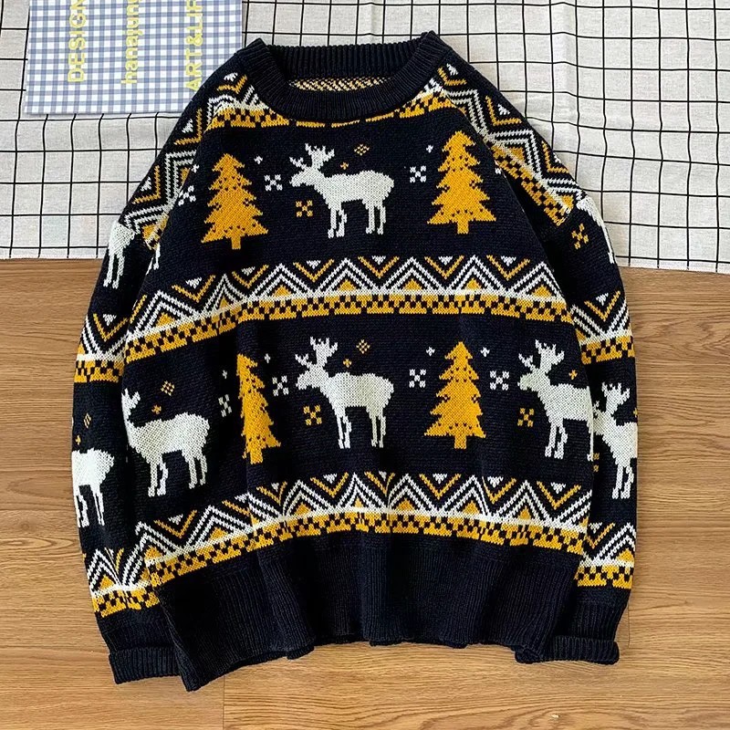 áonam cotton Áo sweater thiết kế cổ tròn Size M-2Xl phong cách năng động cho cặp đôi