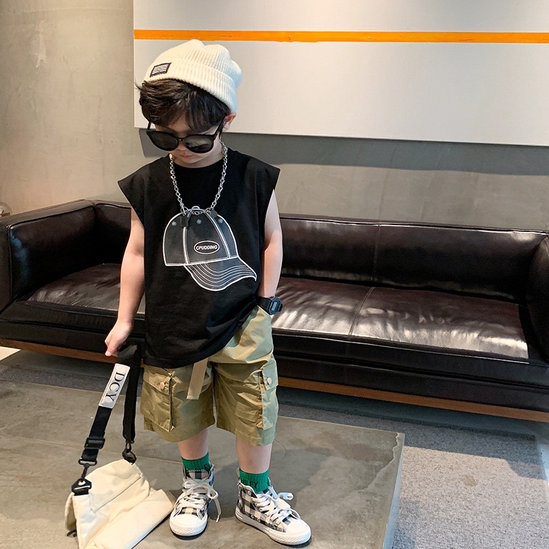 Áo phông ba lỗ Tanktop cá tính bé trai