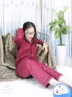 Pizama kate thái tay dài quần dài