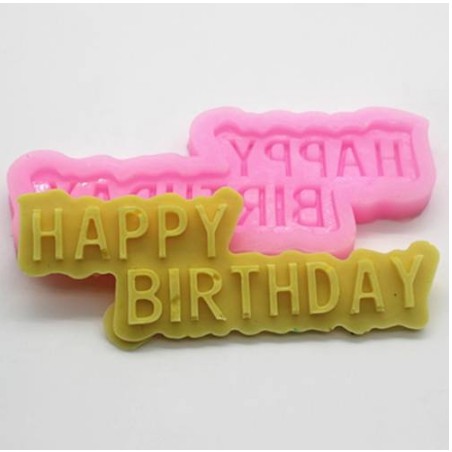 Khuôn Silicon Fondant Happy Birthday
