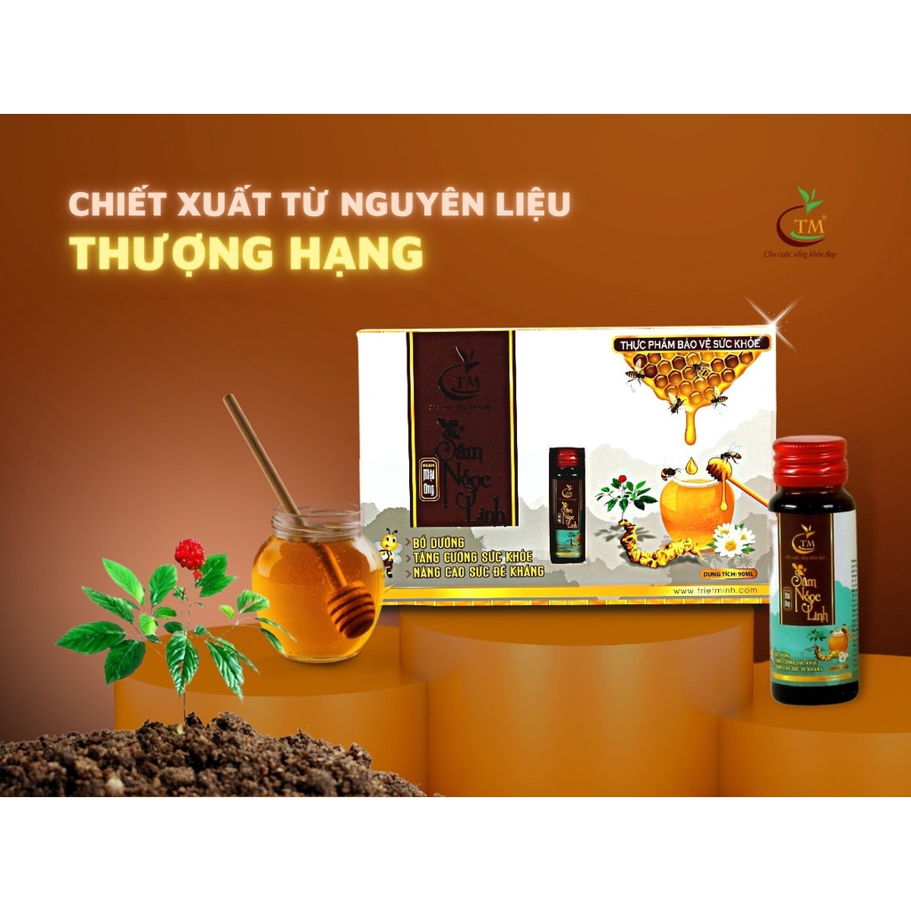 Nước Sâm Ngọc Linh ngâm mật ong 90 ml ( hủ 30ml ) - Sản phẩm cao cấp dùng làm quà tặng biếu
