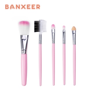 Bộ 5 Cọ Trang Điểm BANXEER Chuyên Nghiệp Cho Phấn Mắt/Môi 23g