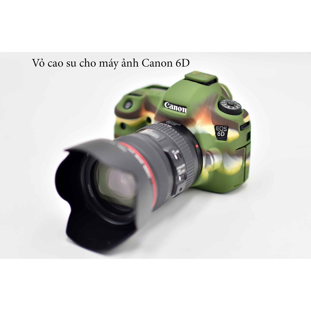 [Freeship toàn quốc từ 50k] HINH THẬT Vỏ cao su cho máy ảnh Canon 6D màu rằn ri