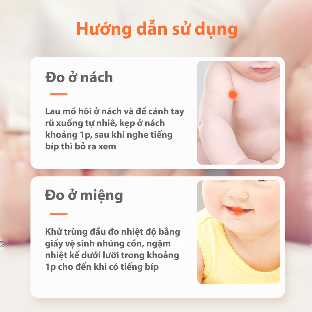 Nhiệt kế điện tử Kichi tiện lợi an toàn cho bé
