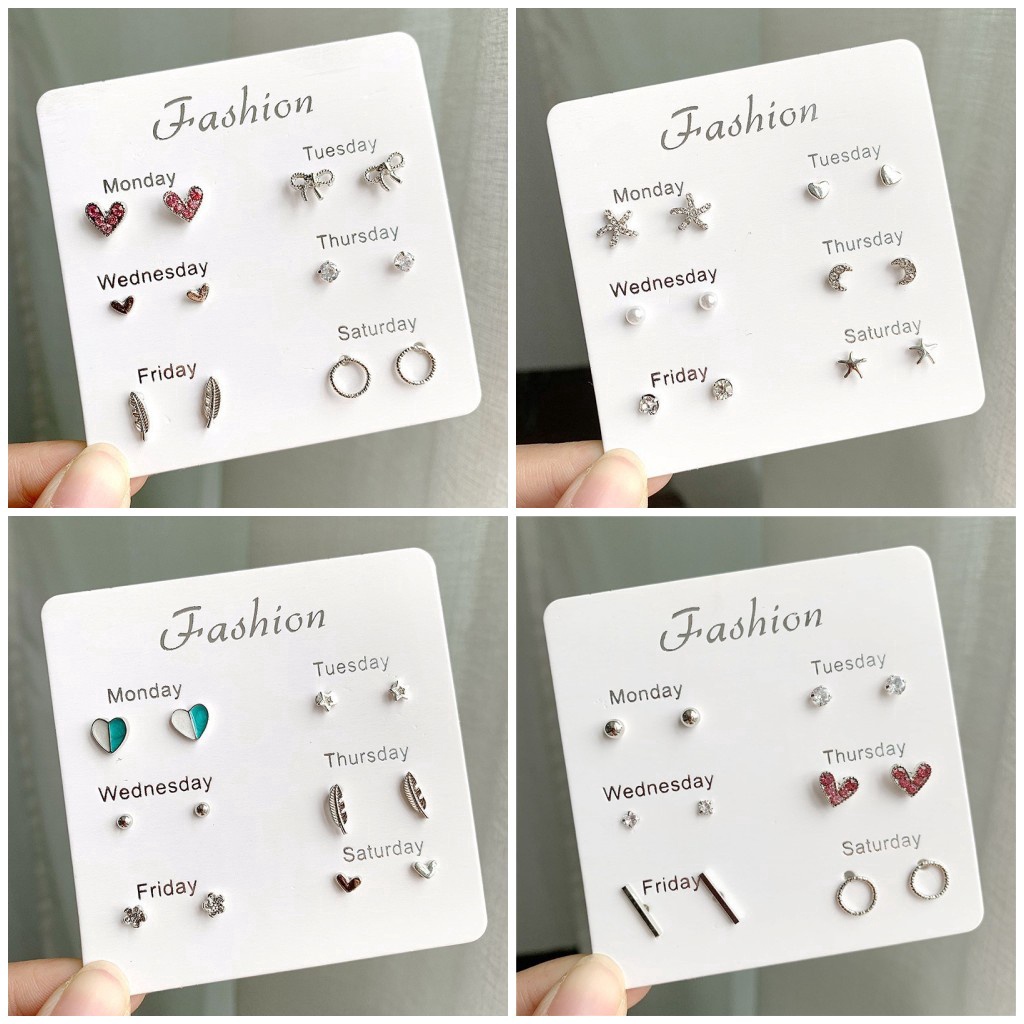 6 Đôi Bông Tai Đính Ngọc Trai Dễ Thương