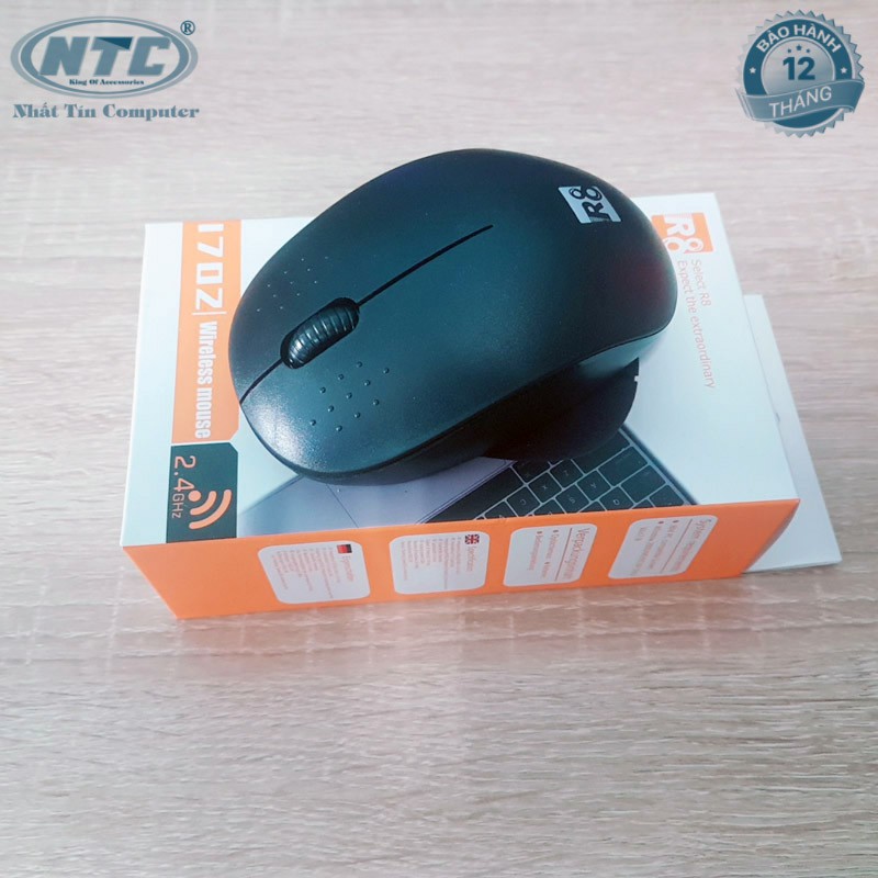 Chuột không dây wireless R8 1702 nhỏ gọn-thích hợp dùng văn phòng-