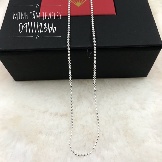 Dây chuyền kiểu bi bạc S925