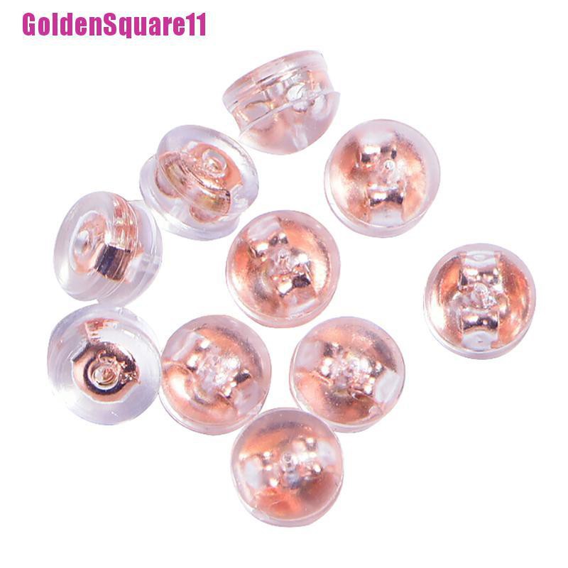 Bộ 10 Nút Bịt Bông Tai Bằng Nhựa Mềm Trong Suốt Tiện Dụng