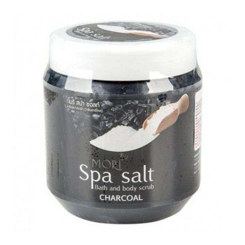 Muối Tắm Tẩy Tế Bào Chết MORI Than Hoạt Tính 700g Spa Salt Bath &amp; Body Scrub - Charcoal