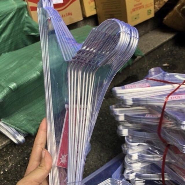 Sét 45 Móc Nhôm Treo Quần Áo Người Lớn loại nhỡ 1 Vỉ 9 Móc