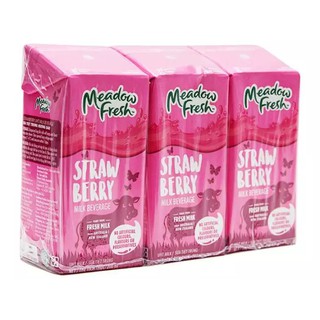 🐥Lốc 3 hộp Sữa Meadow Fresh Hương Dâu hộp 200ml