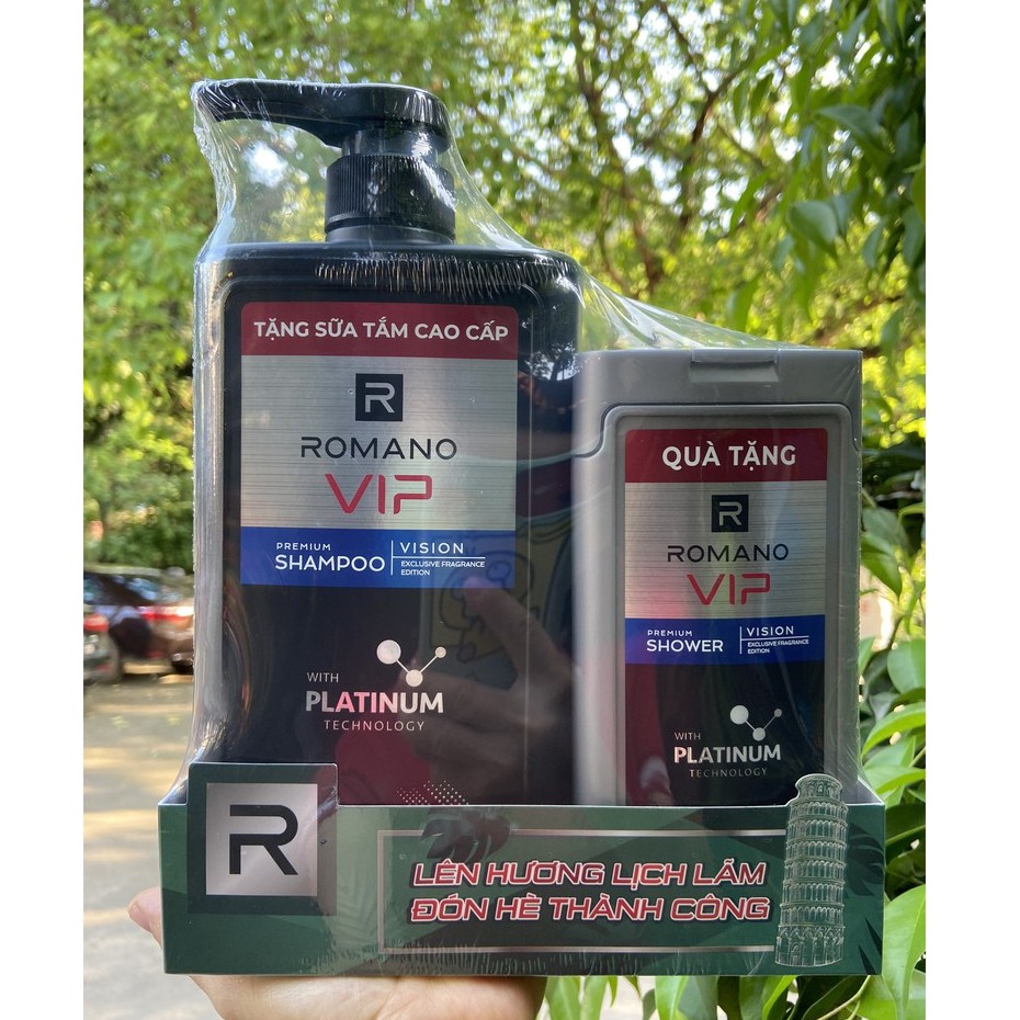 SỮA TẮM ROMANO VIP DẦU GỘI ĐẦU ROMANO VIP 650ml tặng quà