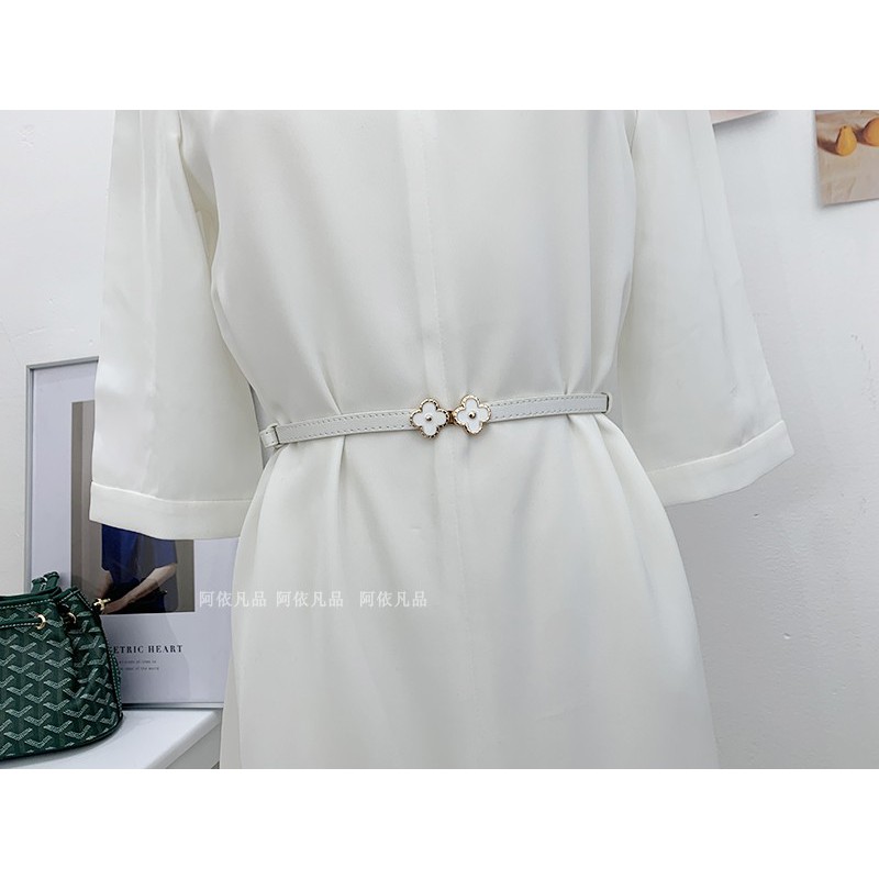 The New Matte Thin Belt Women's Dress Decorated Shirt Sweater Fashionable Summer Skirt Small Belt