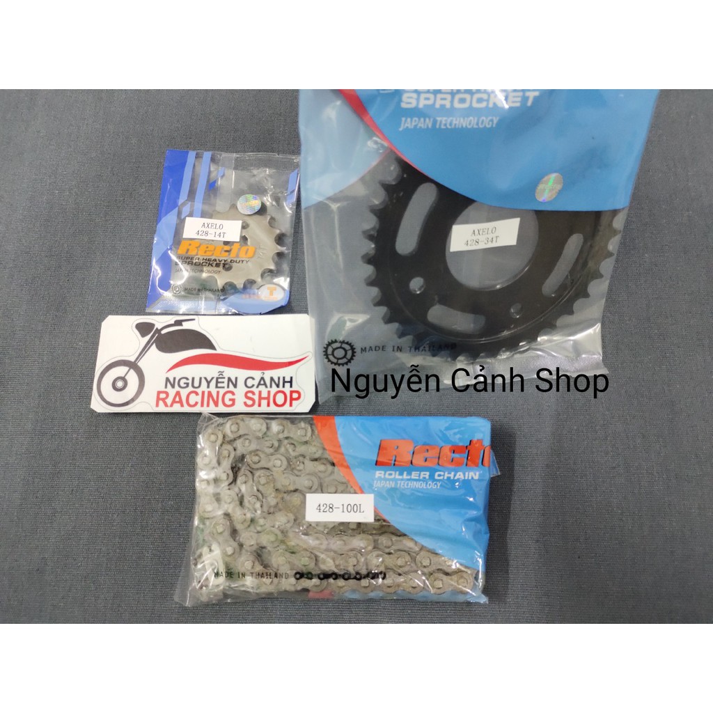 Bộ Nhông sên dĩa xe axelo recto