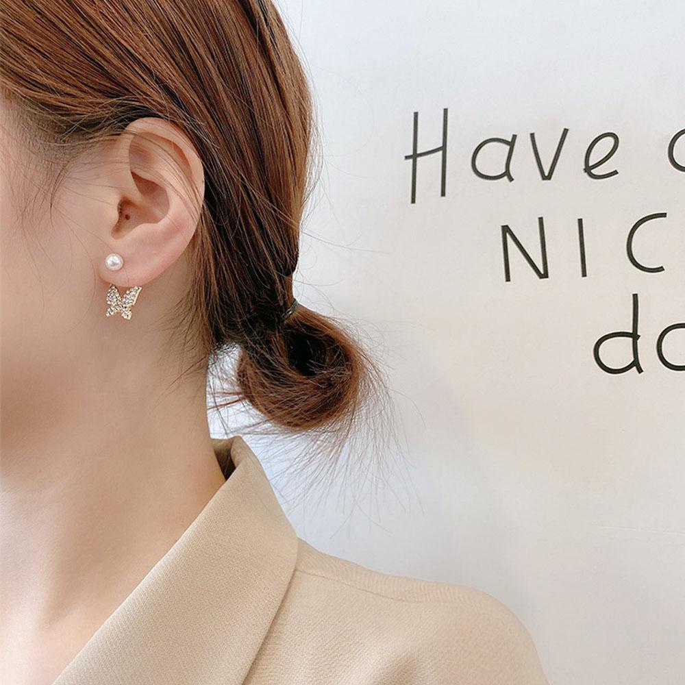 Bông Tai Dáng Dài Họa Tiết Hình Học Thiết Kế Mới Thời Trang|Bươm Bướm