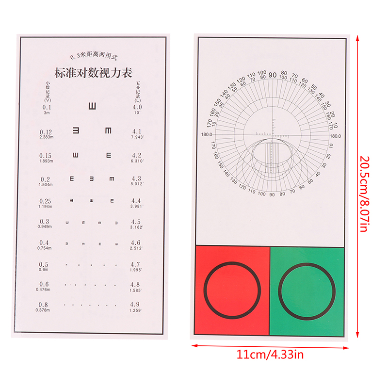 (Hàng Mới Về) 1 Thước Kẻ Mắt Tiêu Chuẩn Cho Bệnh Nhân / Bệnh Viện