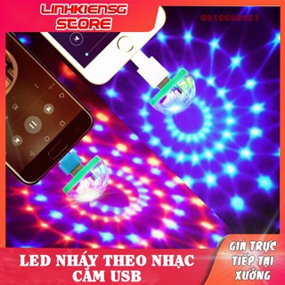 Đèn led usb nháy theo nhạc có chân cắm android i-phone type-c micro sam--sung..