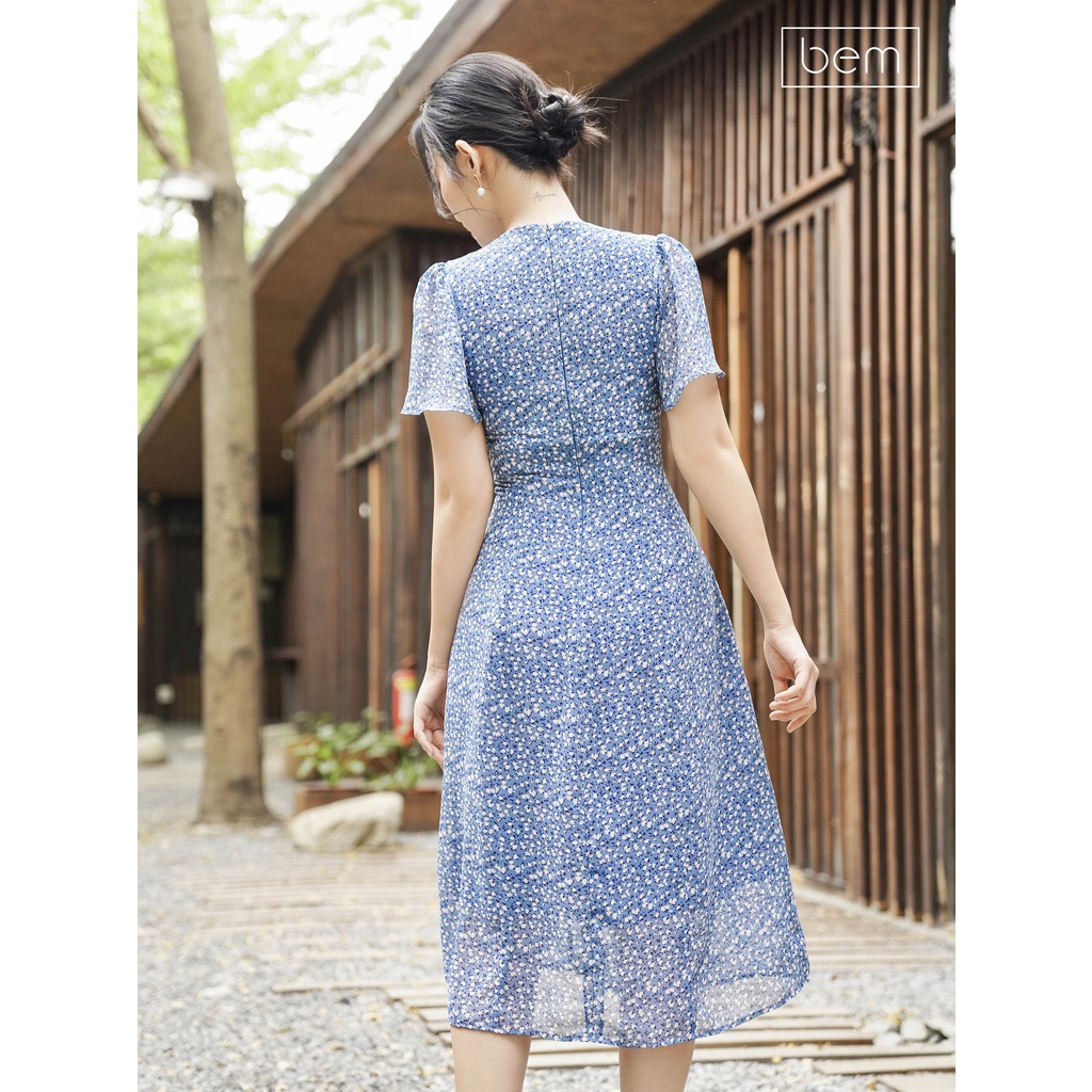 DR213- Đầm nơ cổ, tôn dáng Bem