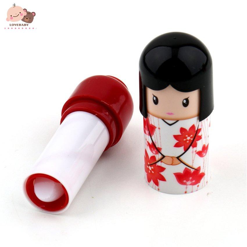 (Hàng Mới Về) Son Môi Dưỡng Ẩm Thiết Kế Vỏ Son Hình Búp Bê Mặc Kimono Dễ Thương