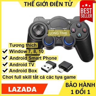 Tay cầm chơi game PC / Laptop / Điện Thoại / TV Android / TV Box - Tay cầm chơi game không dây USB Bluetooth 2.4G