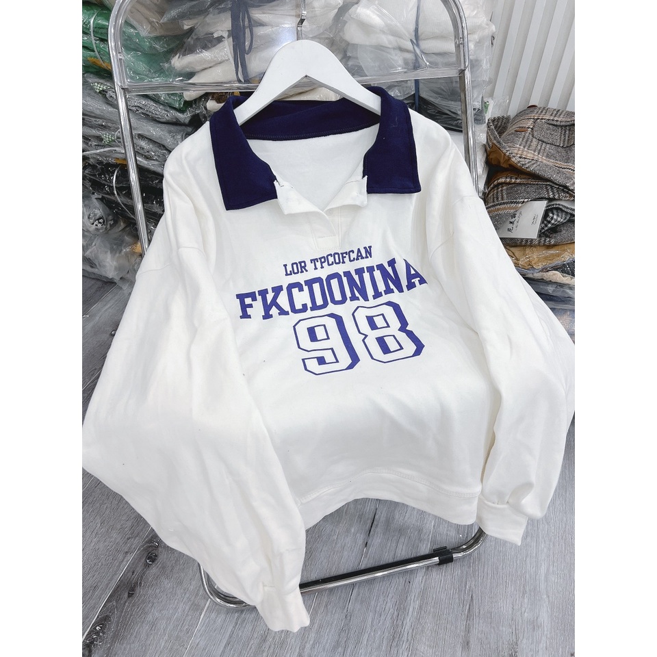 Polo Phối Cổ Nam Nữ Dáng Rộng Cổ Bẻ Số 98 Nhiều Màu Unisex Chất Đẹp Quảng Châu