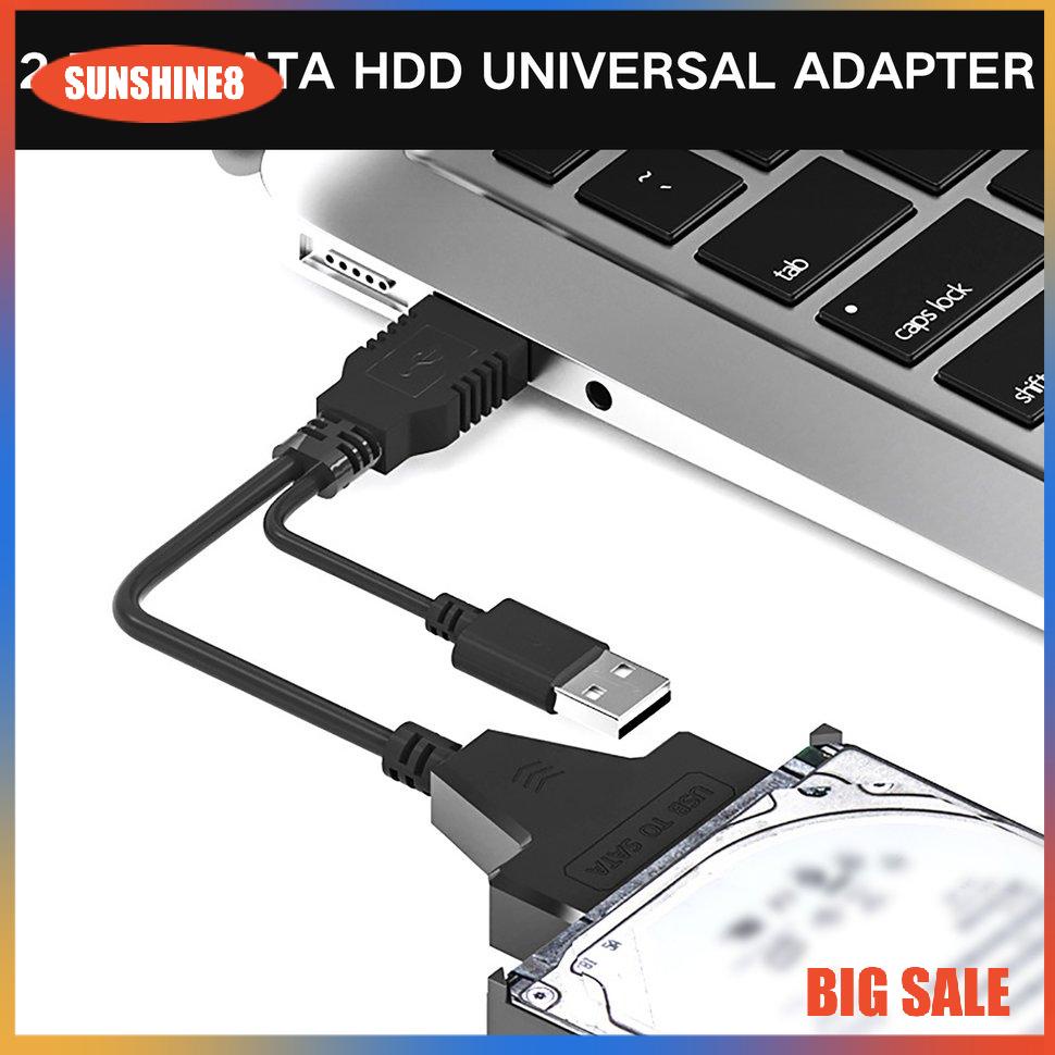 【SUN】Hard Drive Converter Dual USB3.0 2.0 To SATA Adapter Powered Adapters Cables