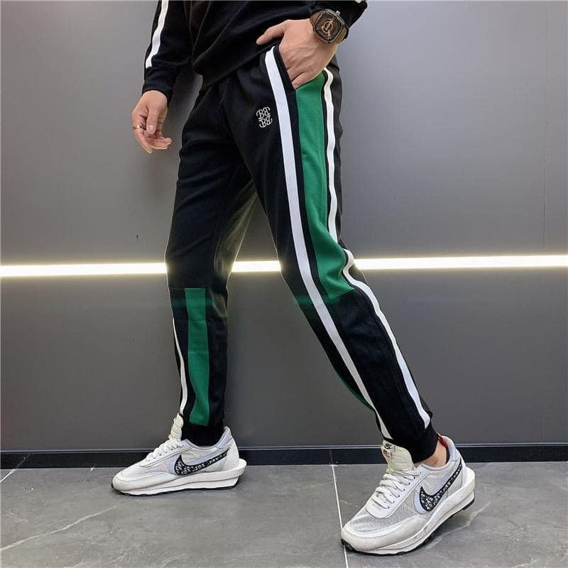 Bộ Thể Thao Nam Thu Đông Phối Màu Đen Xanh Siêu Đẹp,Hàng Xuất Khẩu Cao Cấp, Siêu Mịn Co Giãn 4 Chiều,Trẻ Trung Năng Động