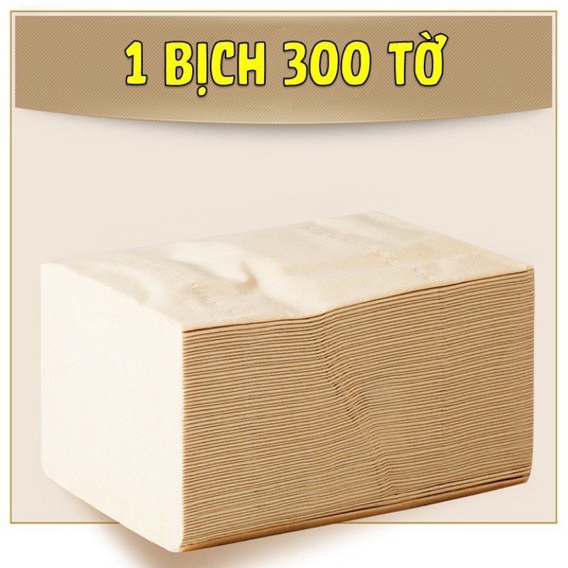 Giấy Ăn Gấu Trúc - Chính Hiệu Sipiao - hàng nội địa Trung siêu dai không chất tẩy trắng ( 300 tờ/gói )