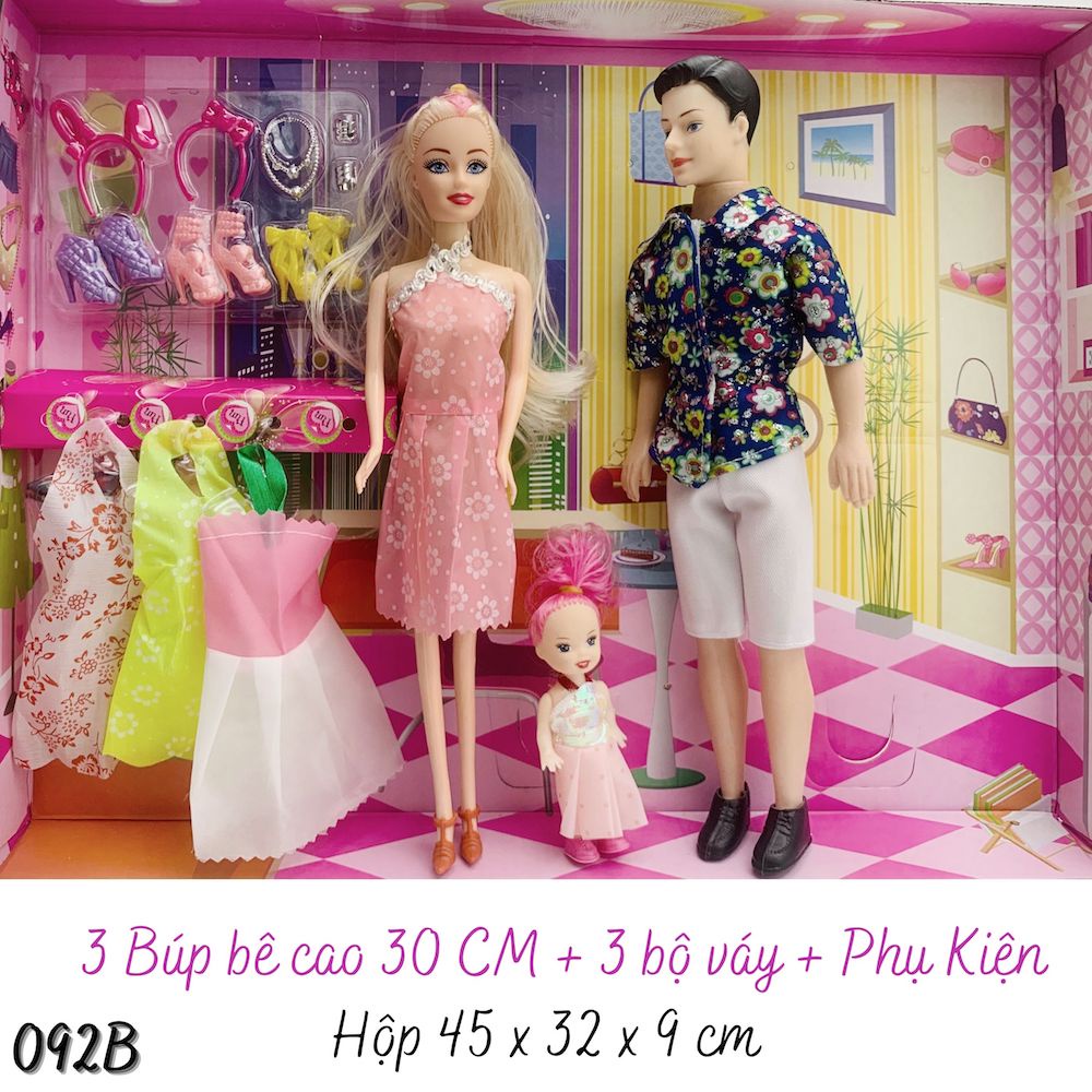 Búp bê Barbie ⚡ 𝐅𝐑𝐄𝐄 𝐒𝐇𝐈𝐏 ⚡ 30 cm, có khớp 8 bộ váy, giày cao gót, túi xách,... 𝐁H 𝟑𝟎 𝐍𝐠𝐚̀𝐲 ✅