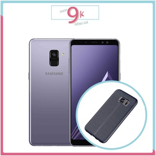 Ốp dẻo vân da đen autofocus cho samsung a8 / a8 plus